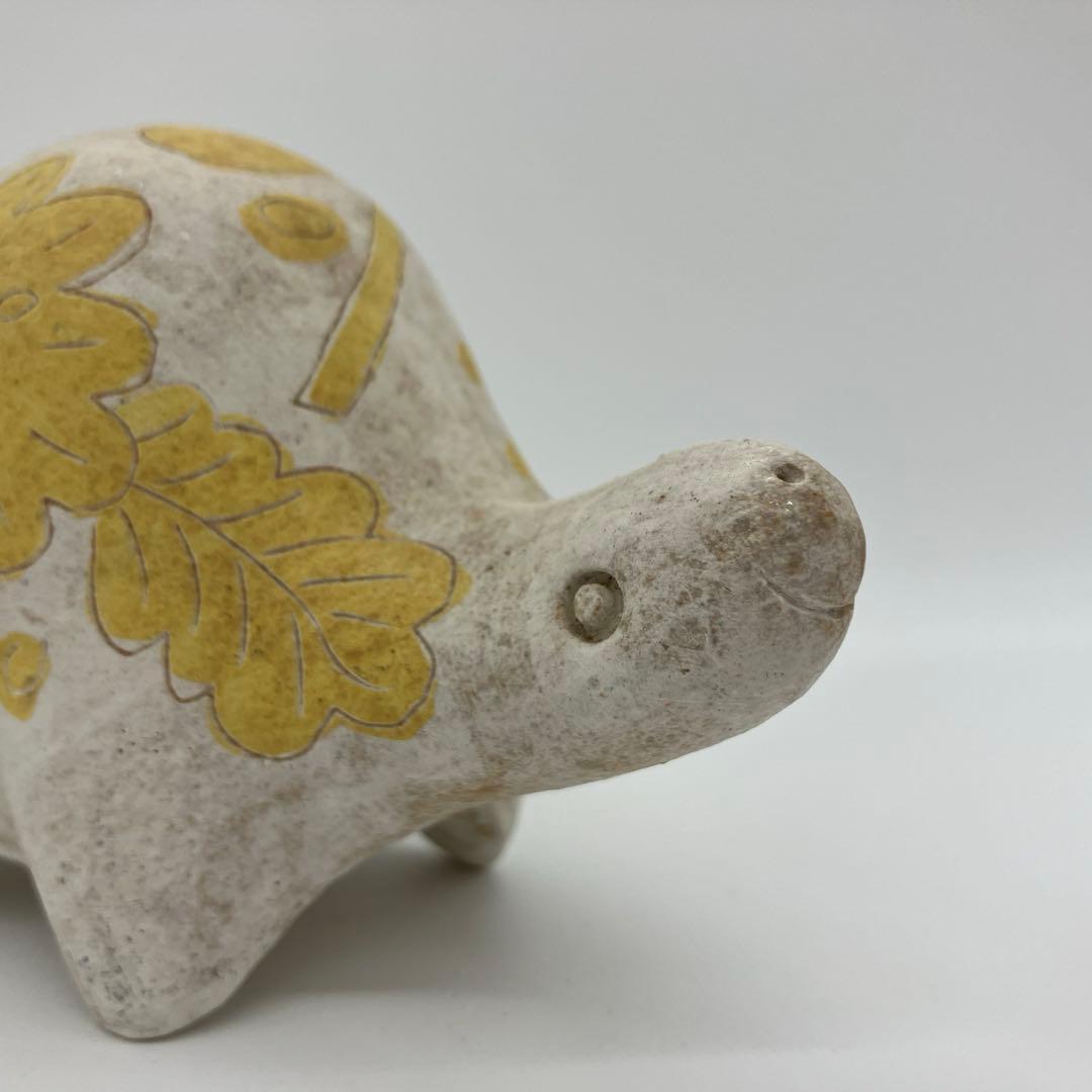 鹿児島睦　亀　置物　イエロー