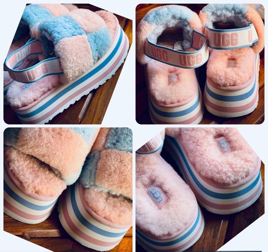 超激レア・超入手困難✨②美品✨24.5～25素足✨UGG✨ディスコ チェッカー