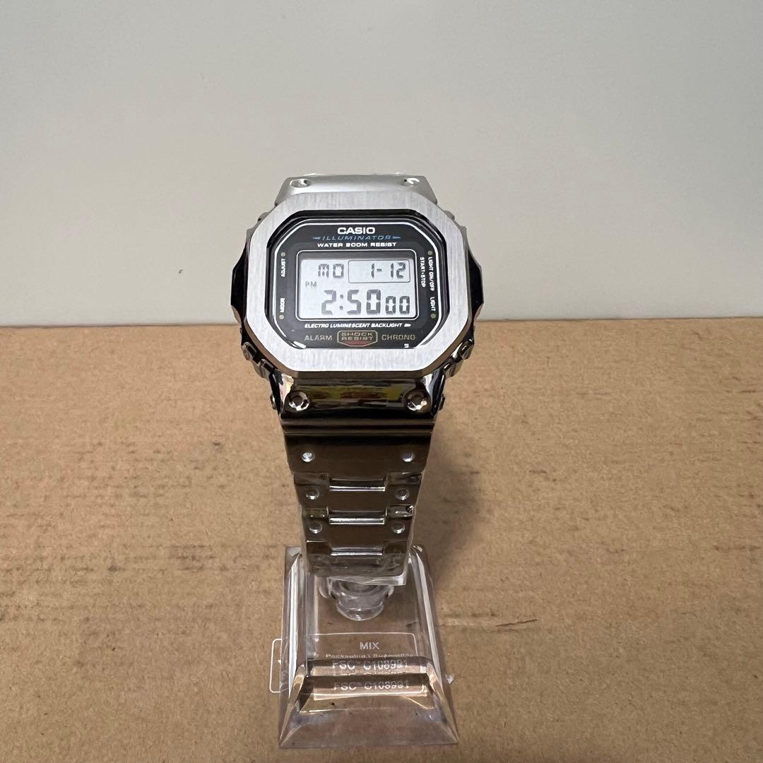 G-SHOCK DW-5600 メタル カスタム シルバー