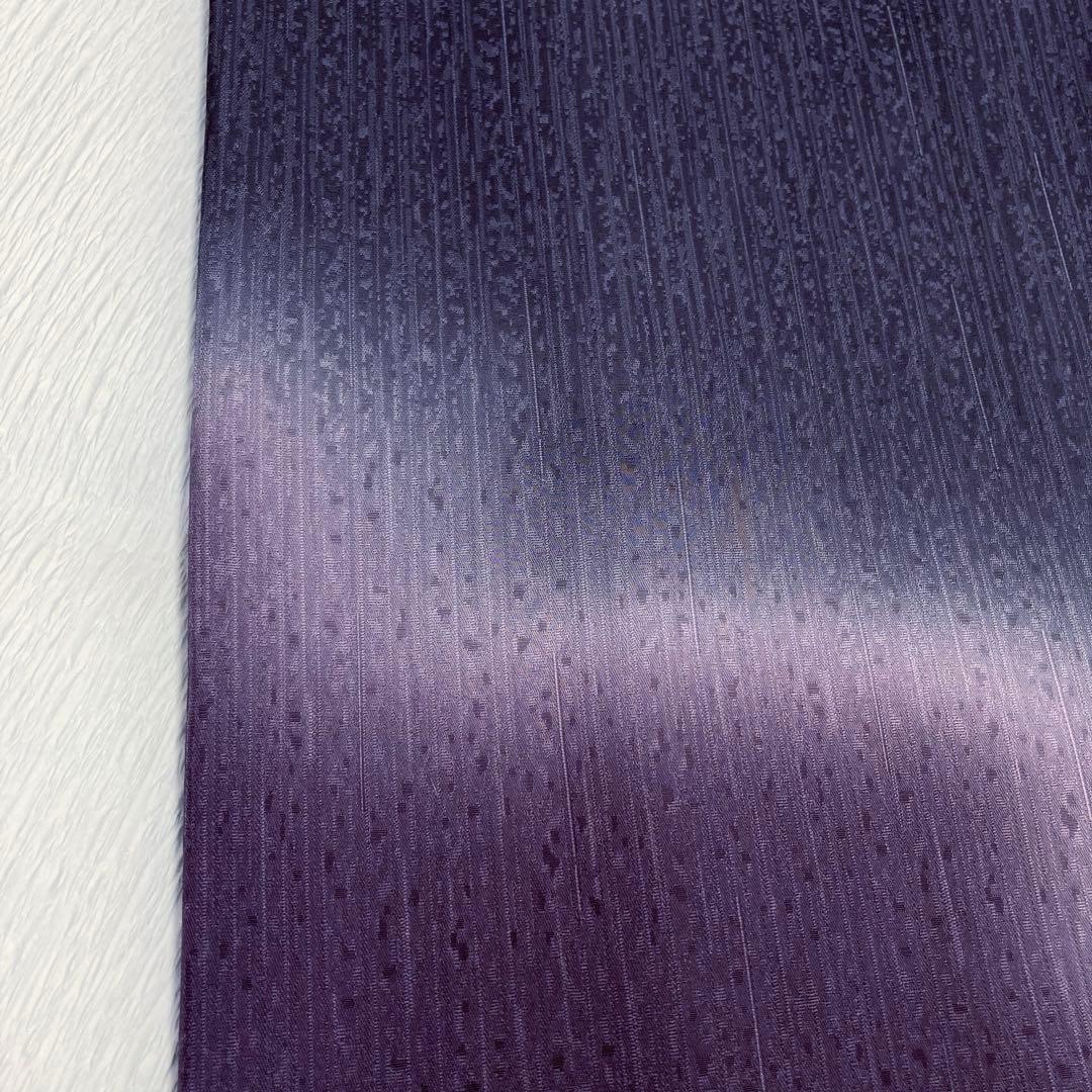 【美品✨】東レシルック　洗える着物　小紋　ぼかし染め　紫みの暗い灰　暗い灰紫F3