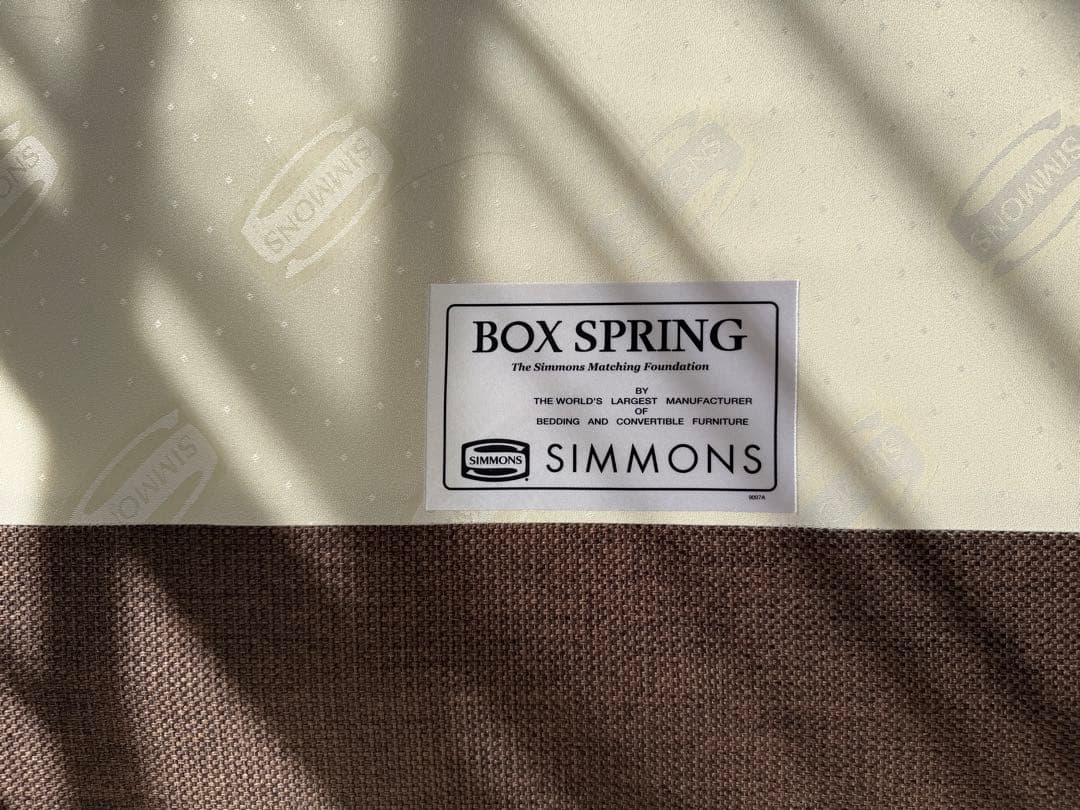 Simmons Box Spring シングル ブラウン