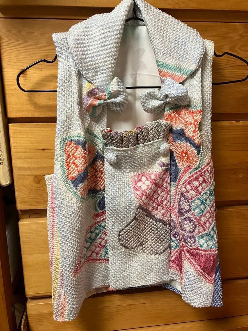 藤娘きぬたや　正絹　総絞り被布　髪飾り　Ｂ