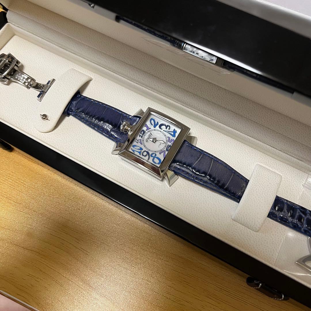 GaGa Milano アナログ時計 シルバー/ブルー