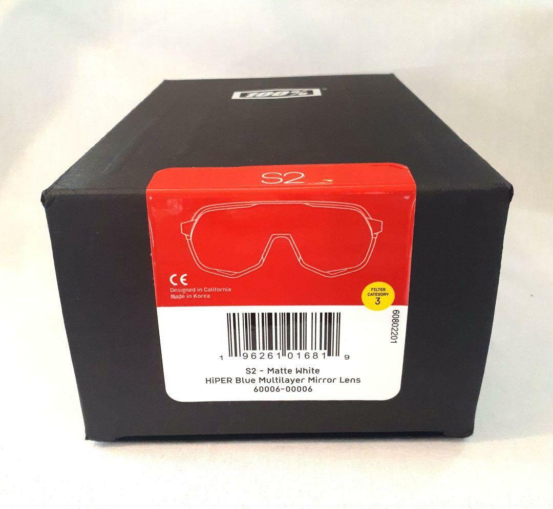100% S2 ホワイト ブルー ワンハンドレッド サングラス
