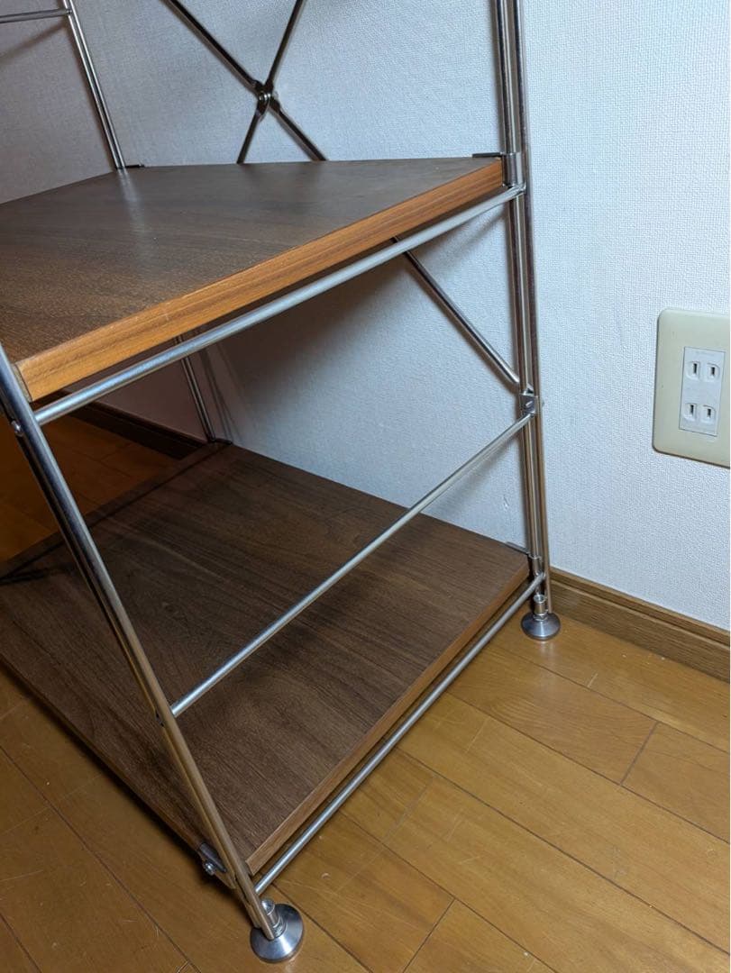 ■どれみそ■無印 ステンレスユニットシェルフ 棚 収納 ワードローブ