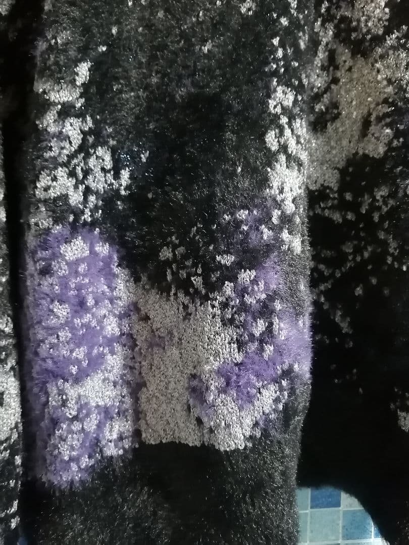 【黒 良品 キラキラ】即完売 HARE ラメアブストラクト ニット プルオーバー