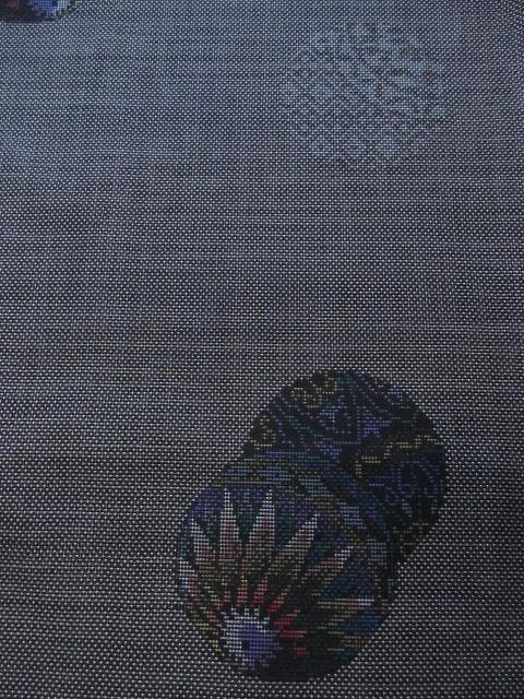 未着用に近い！純泥染＊７マルキ＊本場奄美大島紬＊着物＊横幅大＊１５２ｃｍ＊裄６６