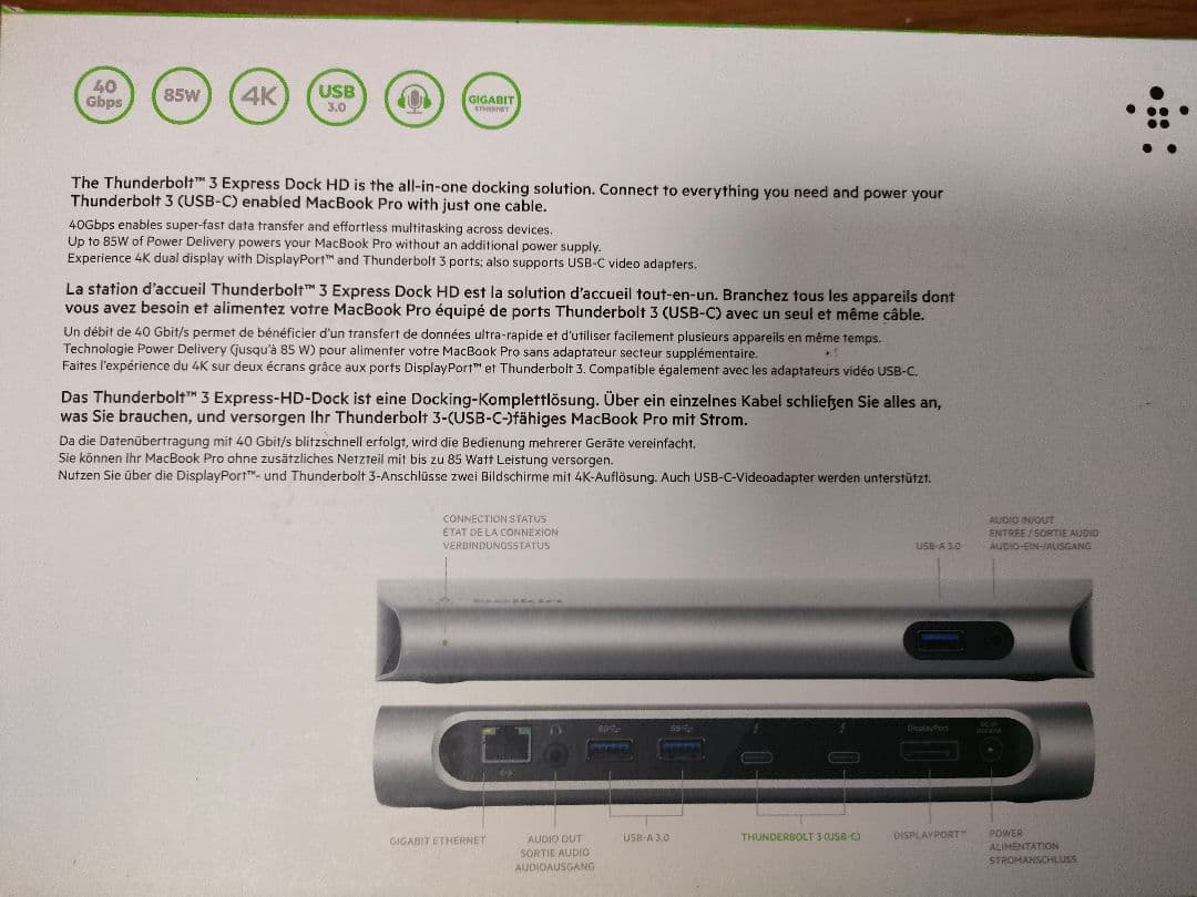 その他 belkin Thunderbolt 3 Express Dock HD