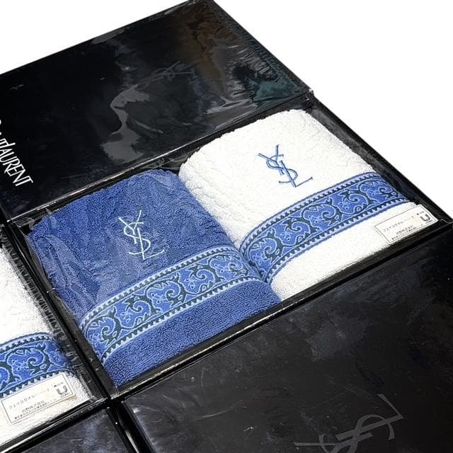 【YSL】イヴサンローラン フェイスタオル 2枚×4セット コットン【未使用】