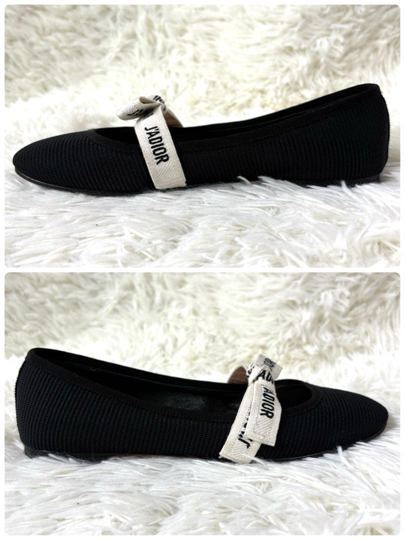 【美品】ディオール　J'ADIOR ロゴ入　フラットシューズ