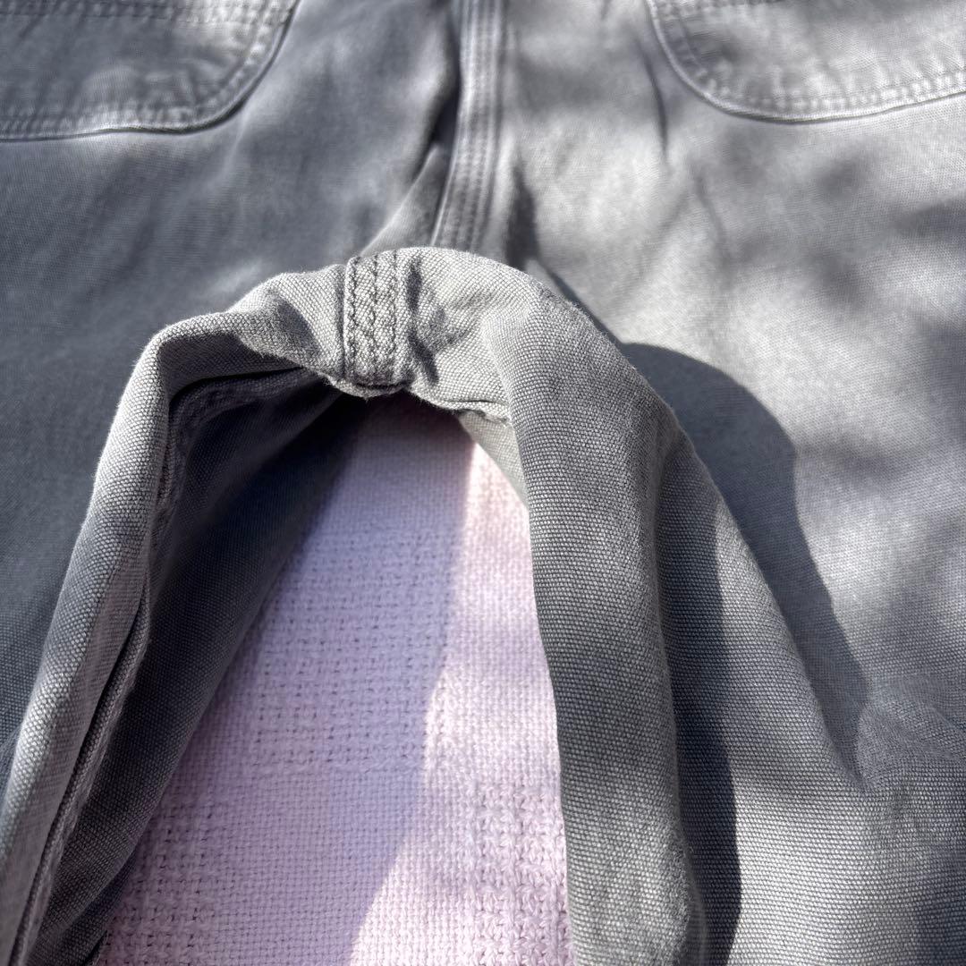 Carhartt カーハートグレー ダブルニーオーバーオール W34L34