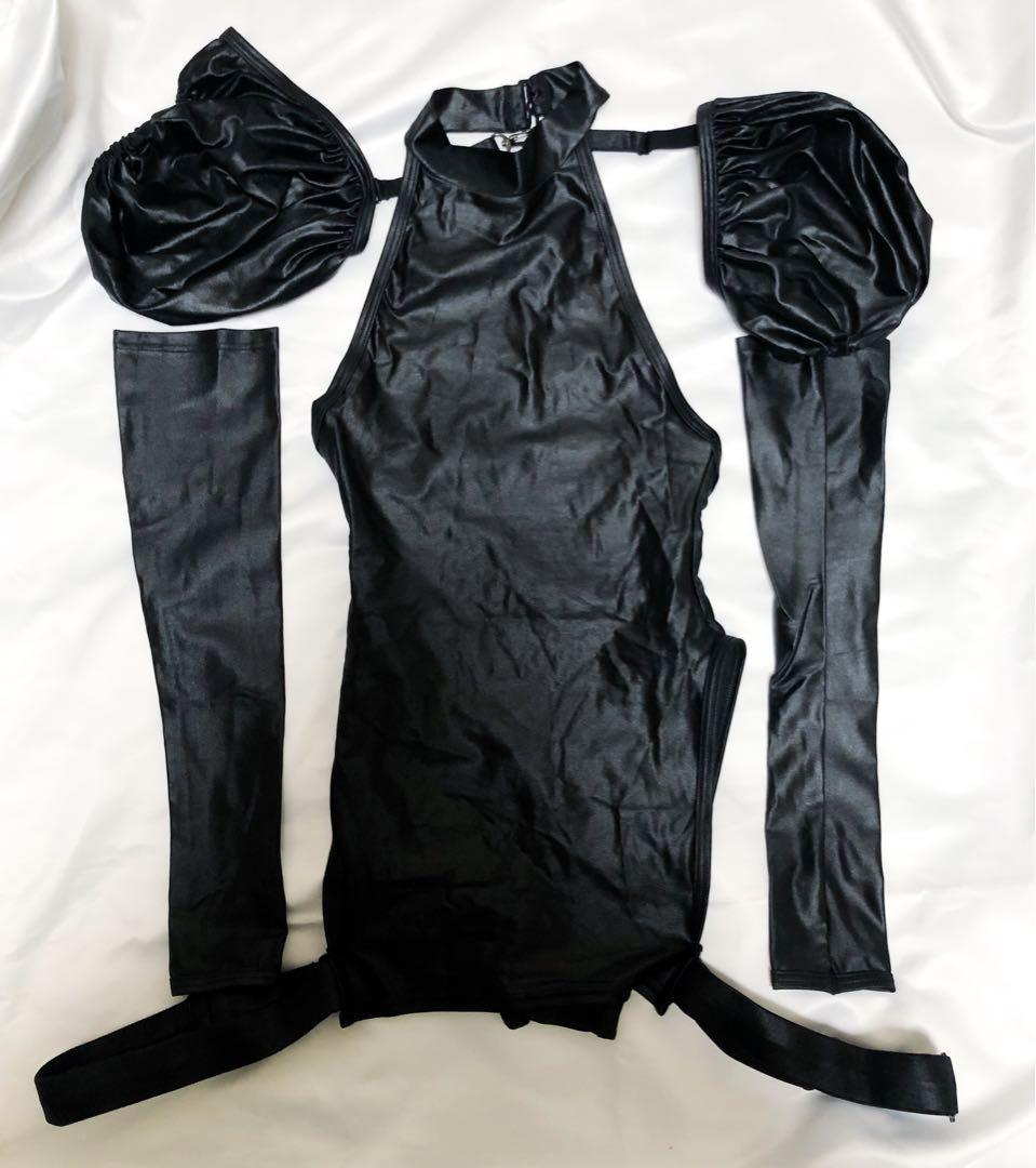 【5点SET】M企画　サイバーチャイナハイレグ　ぶか袖・パフ袖2種類付