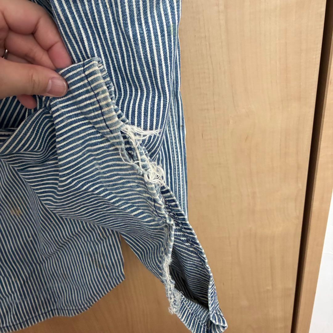 PIONEER デニムオーバーオール Vintage 50s ヒッコリーW38