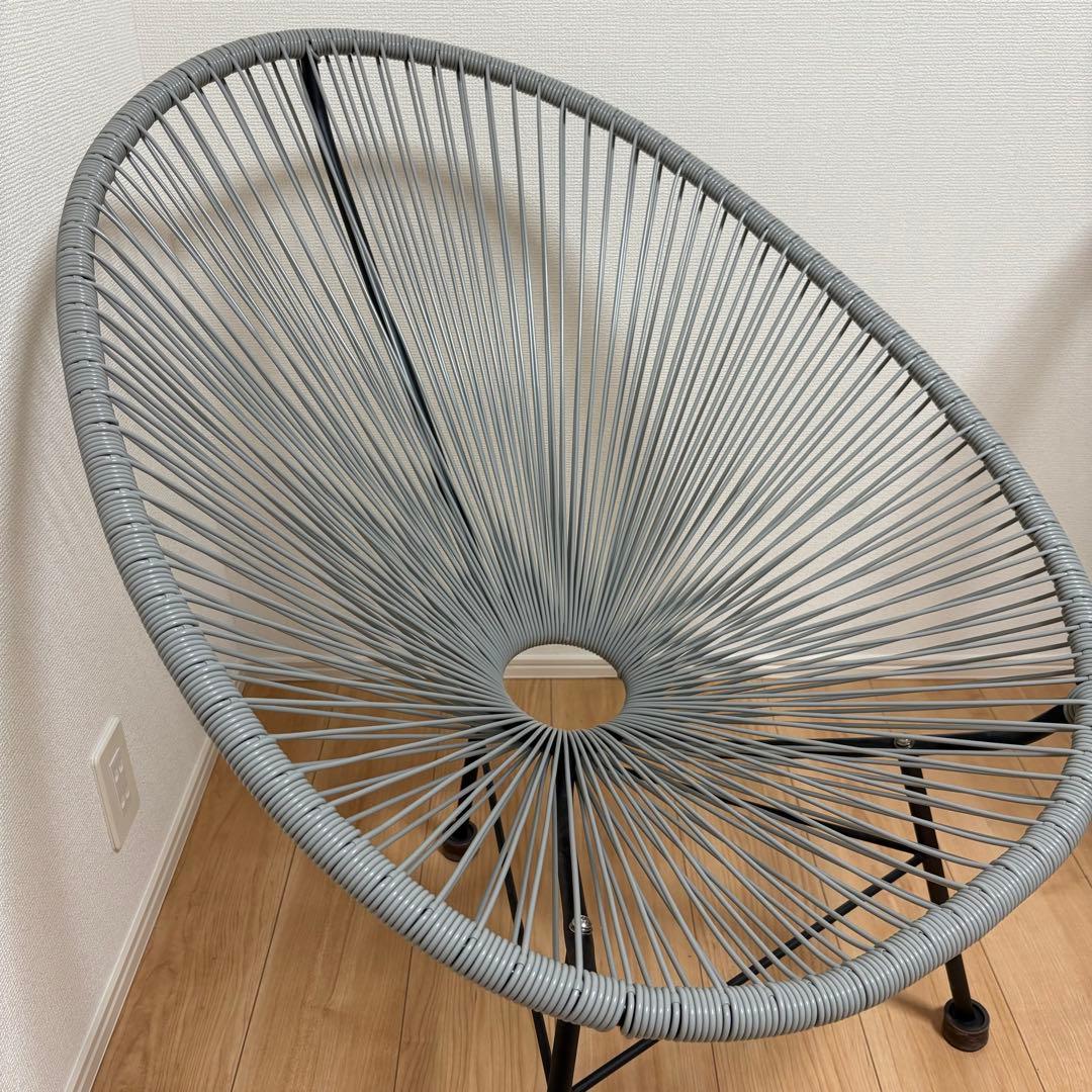 アカプルコチェア ２つセット　グレー　ラウンジチェア パーソナルチェア　椅子