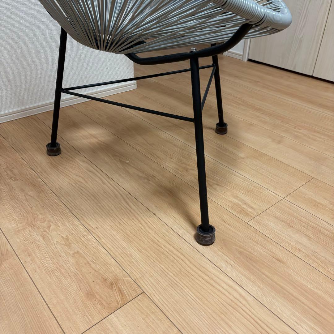 アカプルコチェア ２つセット　グレー　ラウンジチェア パーソナルチェア　椅子