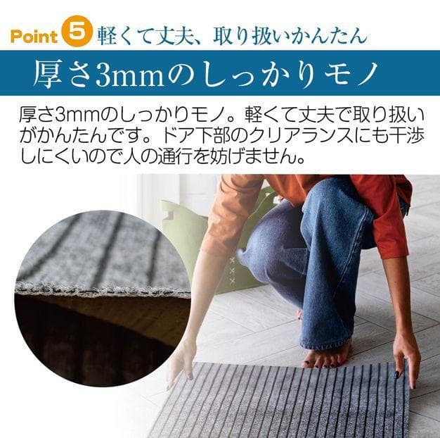 M.N.Y.K 玄関マット フロアマット 屋内外兼用 裁断自由（90cm×7m）