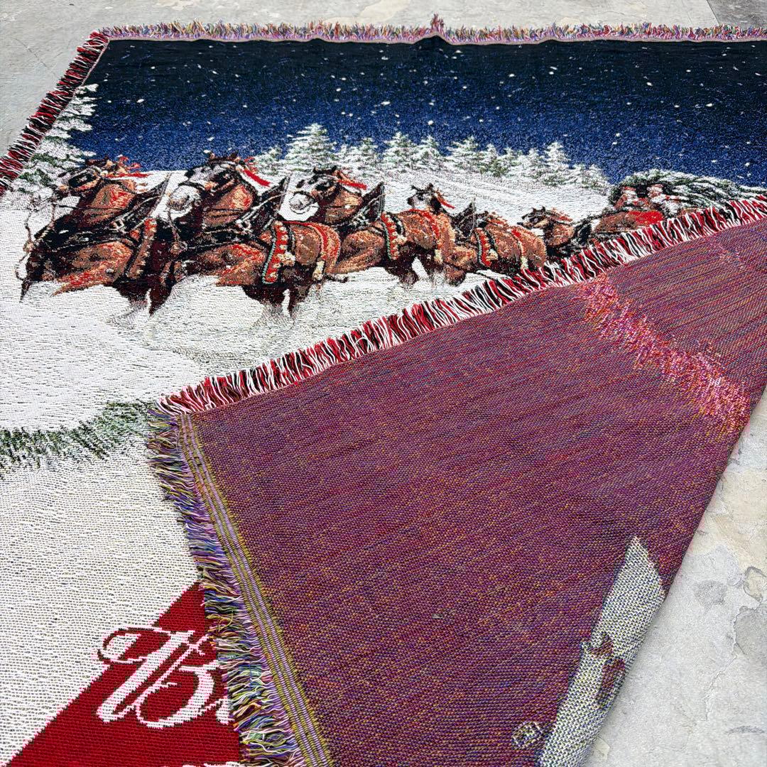 ビール　バドワイザー　マルチカバー　ソファカバー　ヴィンテージラグ148x129