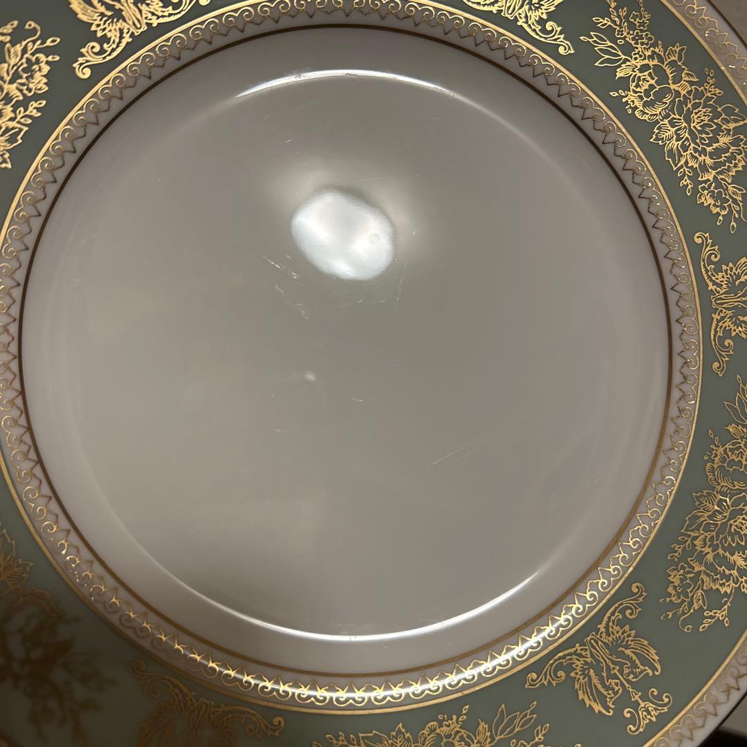 ウェッジウッド　コロンビア　セージグリーン　ディナープレート　22.5cm