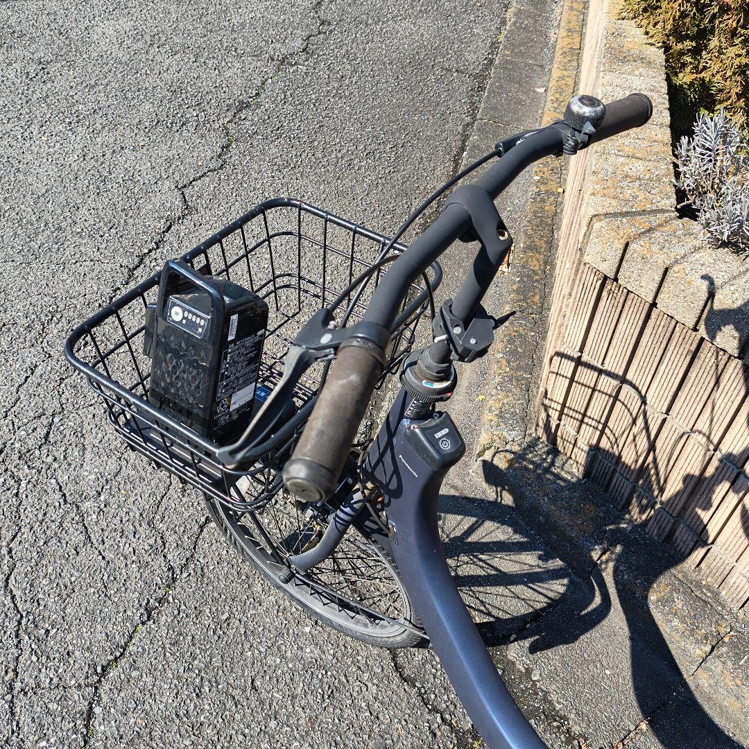 電動アシスト自転車 シティタイプ グレー 前バスケット付き