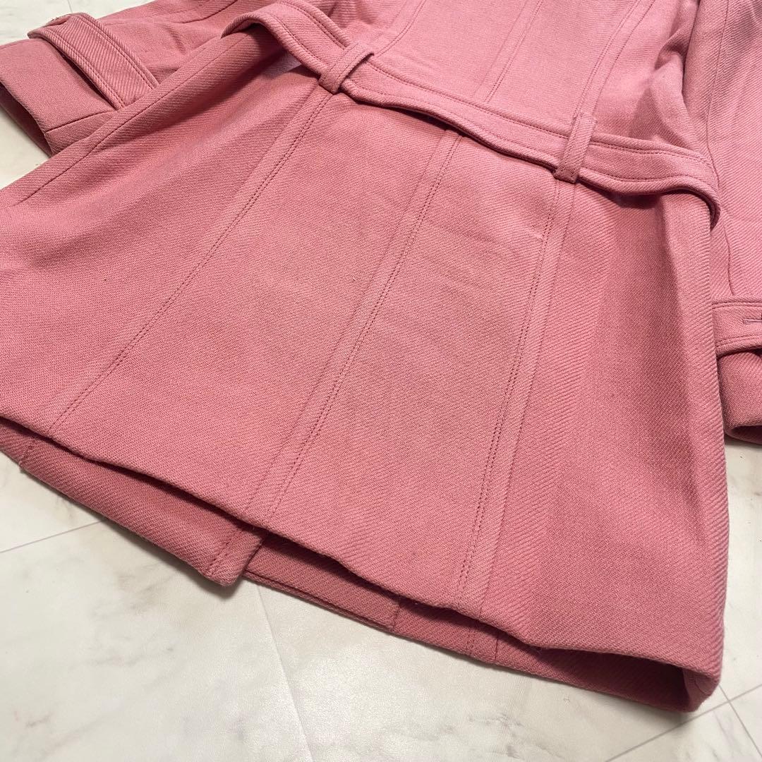 BURBERRY BLUE LABEL ピンク　ウールコート　ノバチェック