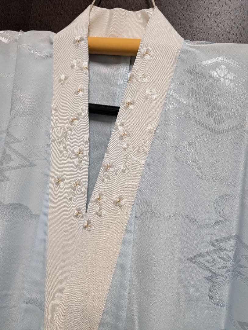 最終値下げ（新品未着用正絹 辻が花付下げ訪問着＆洗える長襦袢　濃納戸色　翠山工房