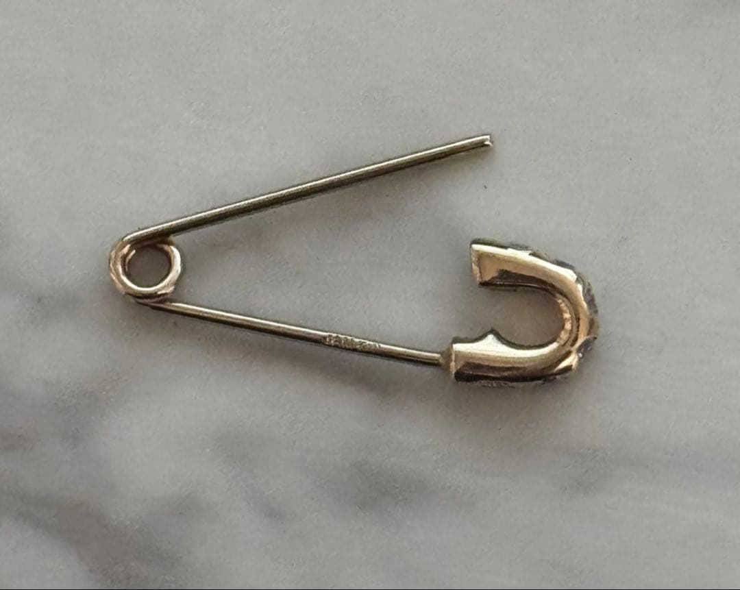 jam  made セーフティ ピン ピアス k10 ダイヤモンド