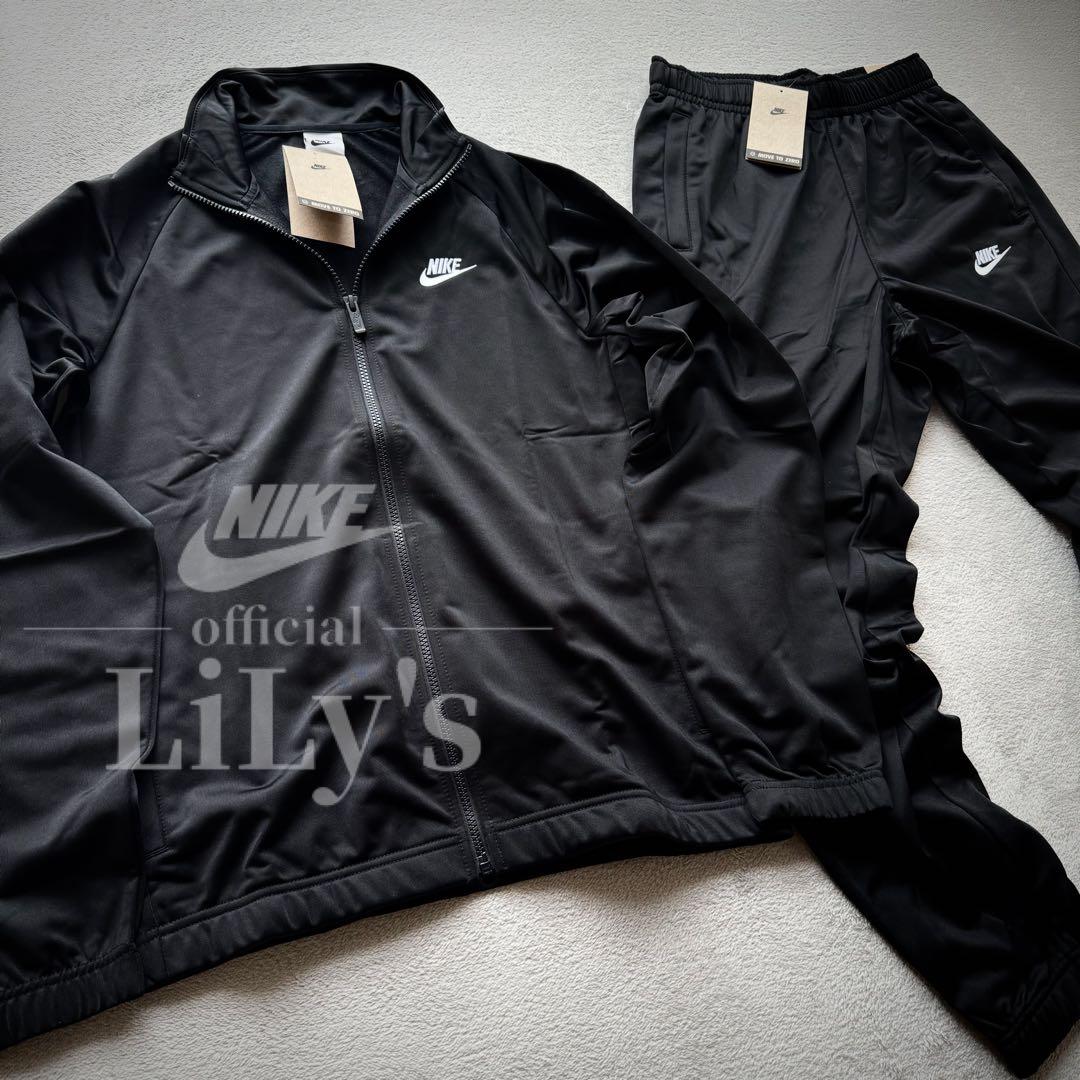 【Ｓサイズ】ナイキ上下セットアップ　ブラック　ロゴ刺繍　スウォッシュ　新品未使用