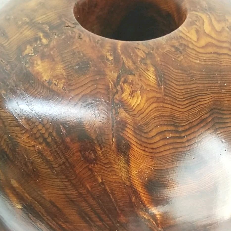 屋久杉の壺  花台付き