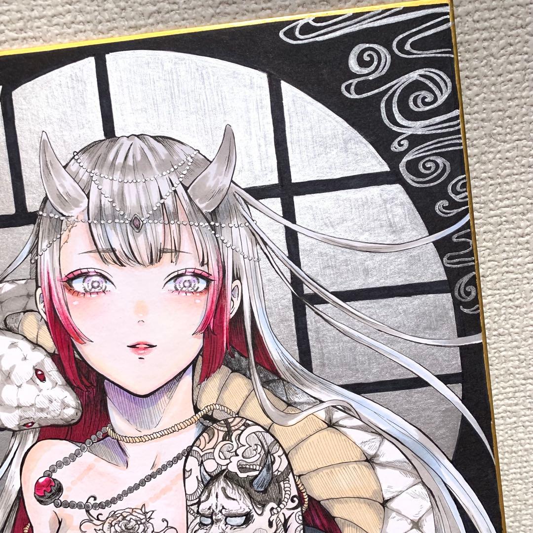 ア*】様 No.12 手描きイラスト　オリジナル　アナログ　色紙　原画