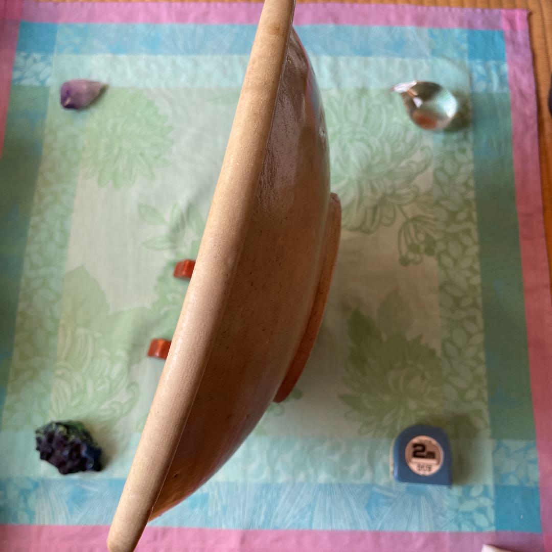 江戸時代　古瀬戸　山水図　松に東屋（あずまや）」図　石皿