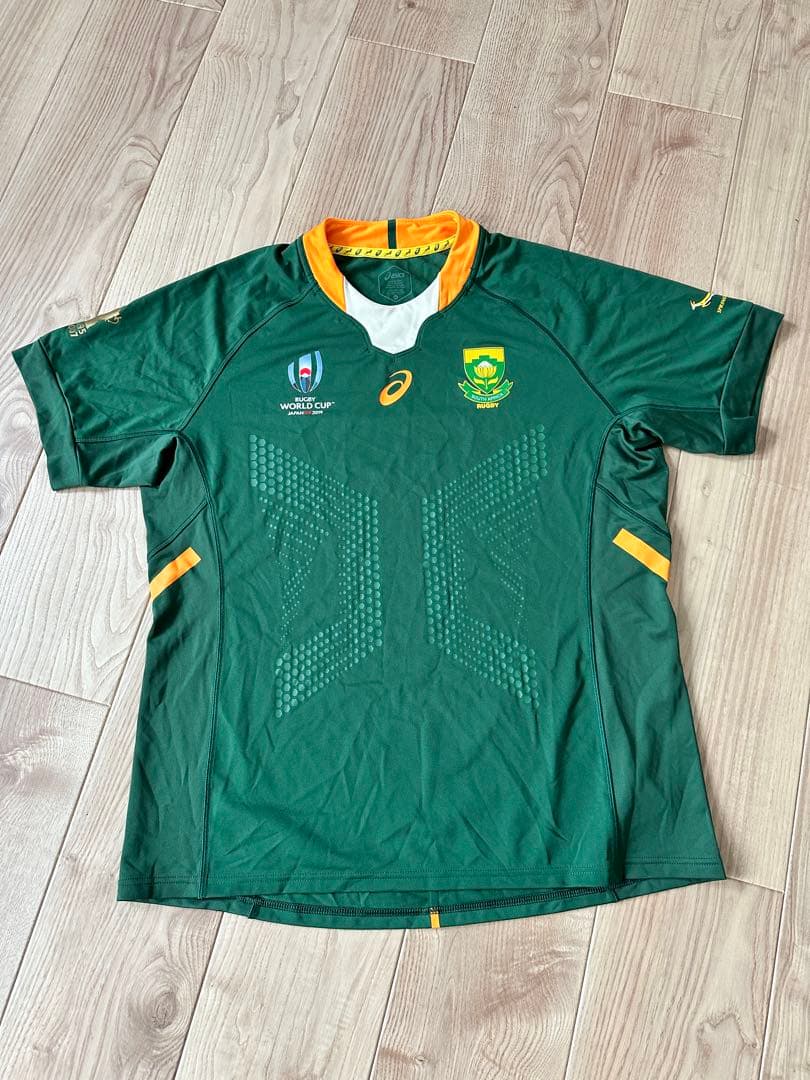 2019年ラグビーワールドカップ南アフリカ代表モデル　ジャージ（アシックス製）