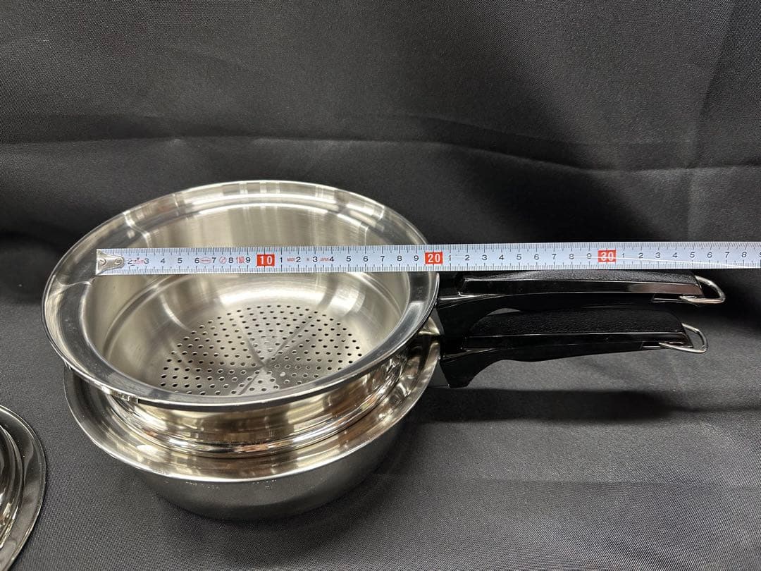 【保管品】Cook Best T304 7-Ply 蒸し器　片手鍋　19cm