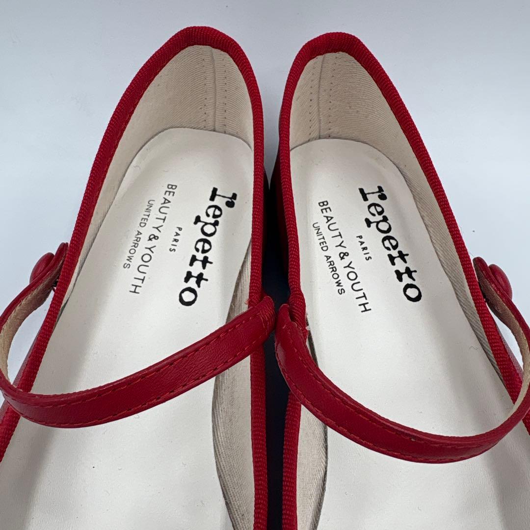 レペット repetto レザー メリージェーン【37】23.5cm レッド