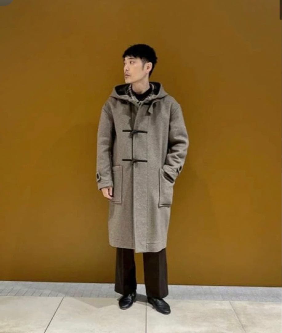 ウール ダッフルコート ブラウン