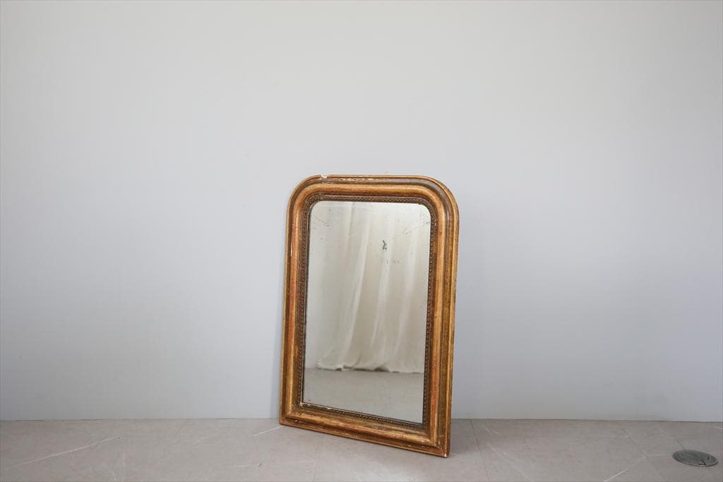 フランスアンティークルイフィリップ様式ミラー/姿見ウォールミラー鏡(90-168