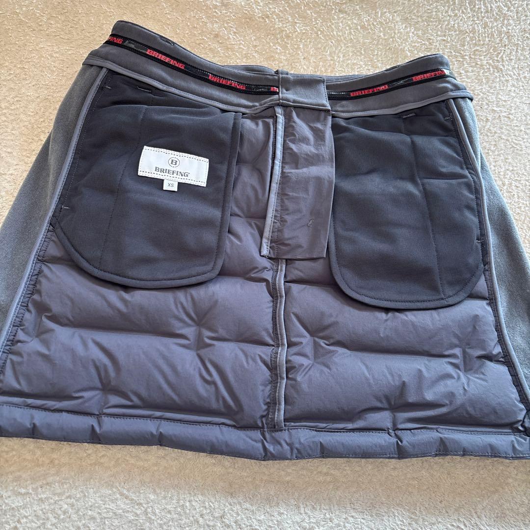 ブリーフィング　ハイブリッドダウンスカート　XS グレー　ホワイトロゴ　未使用