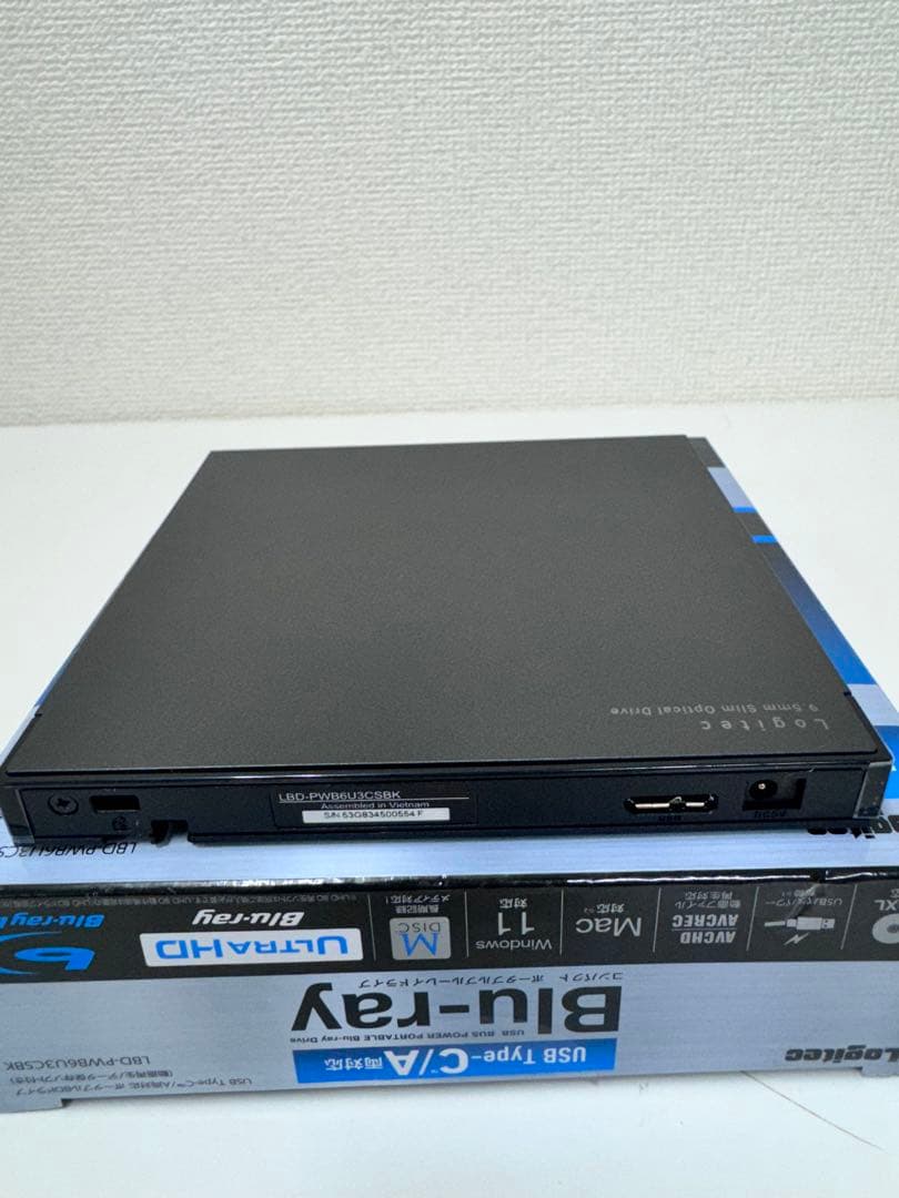 12P1#59Logitec Blu-rayドライブLBD-PWB6U3CSBK