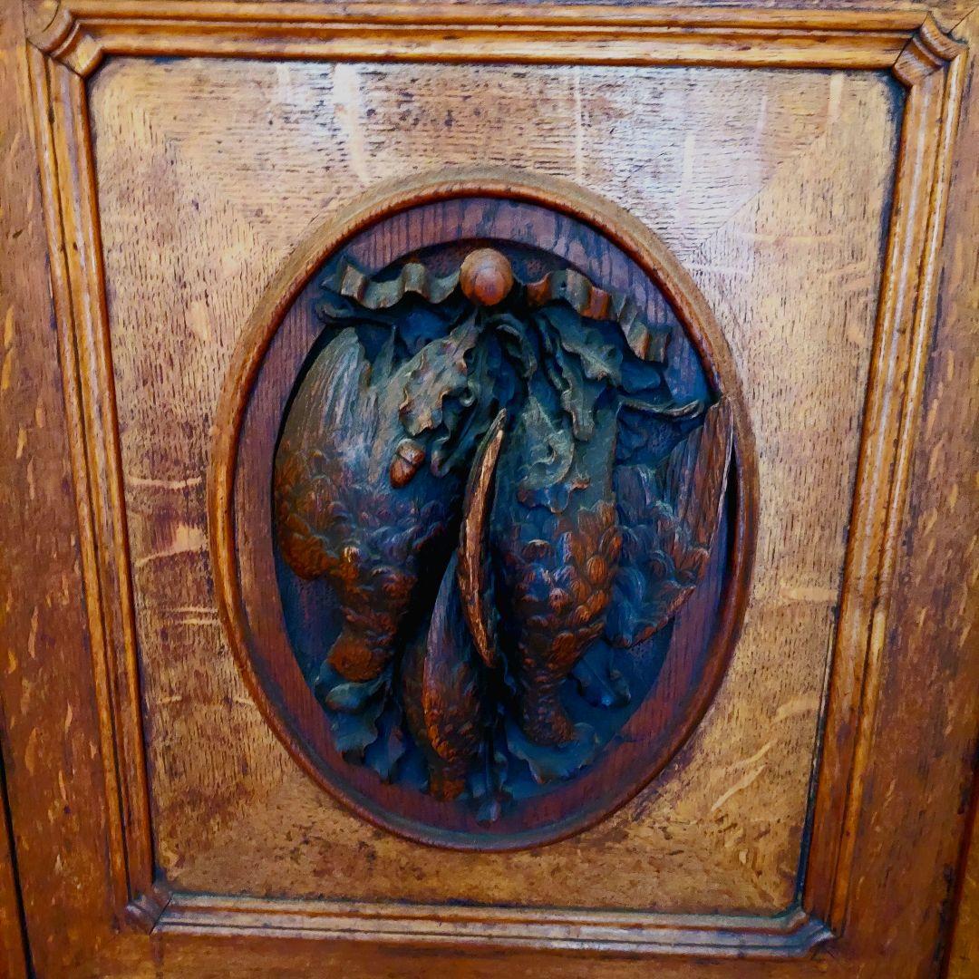 家具 アンティーク ヴィンテージ フランス カップボード 棚 動物ワイルド 高級