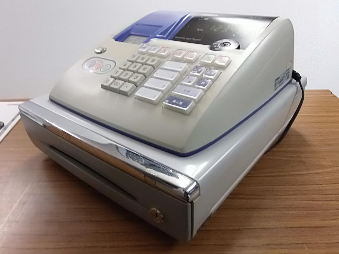 青1226簡単レジ58㍉感熱紙　ガチャレジ　カシオTE-M80レジスター4部門