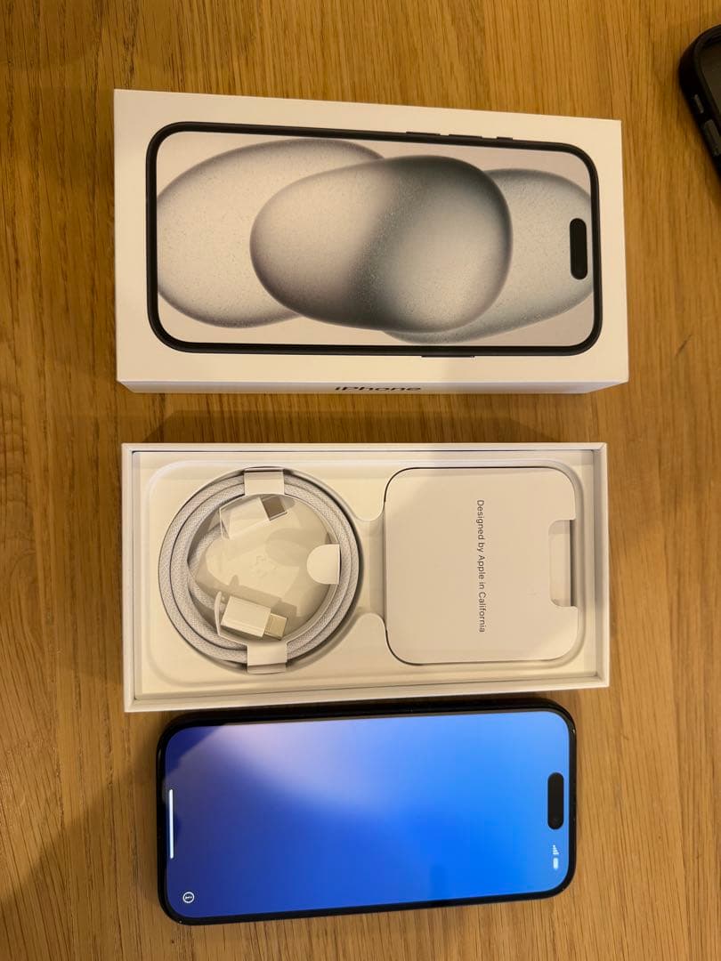 【付属品完備】Apple iPhone 15 ブラック128GB SIMフリー