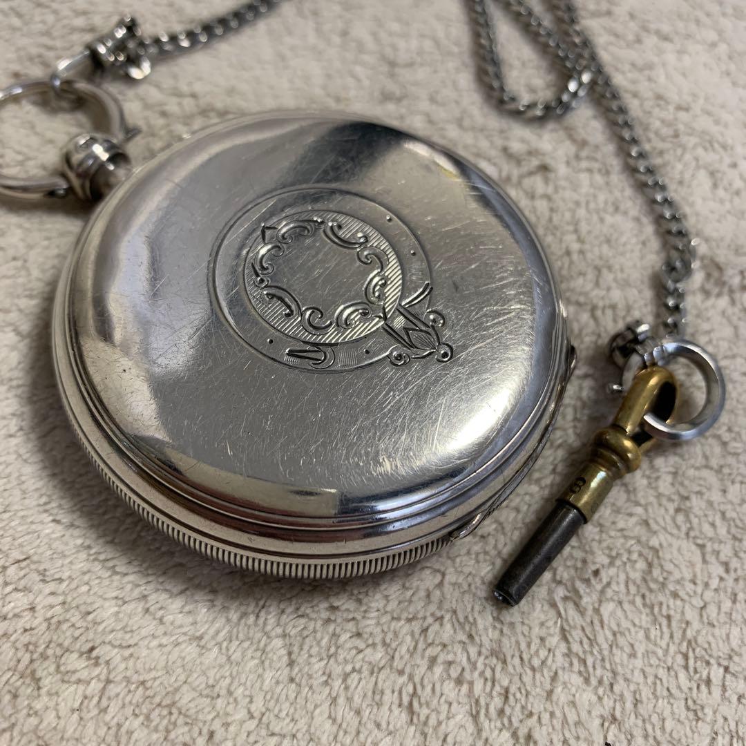懐中時計　銀　可動品