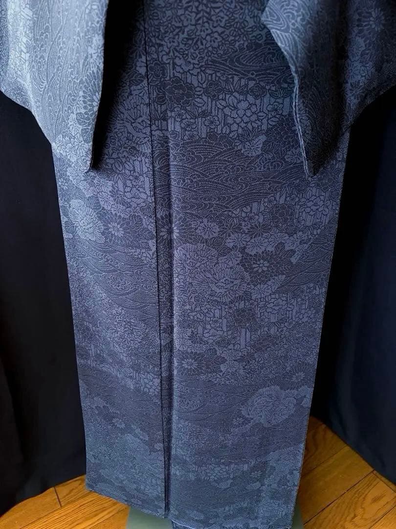 【小紋】徳島県阿波天然藍染 天然灰汁醗酵建 藍染の奥ゆかしさの魅力大