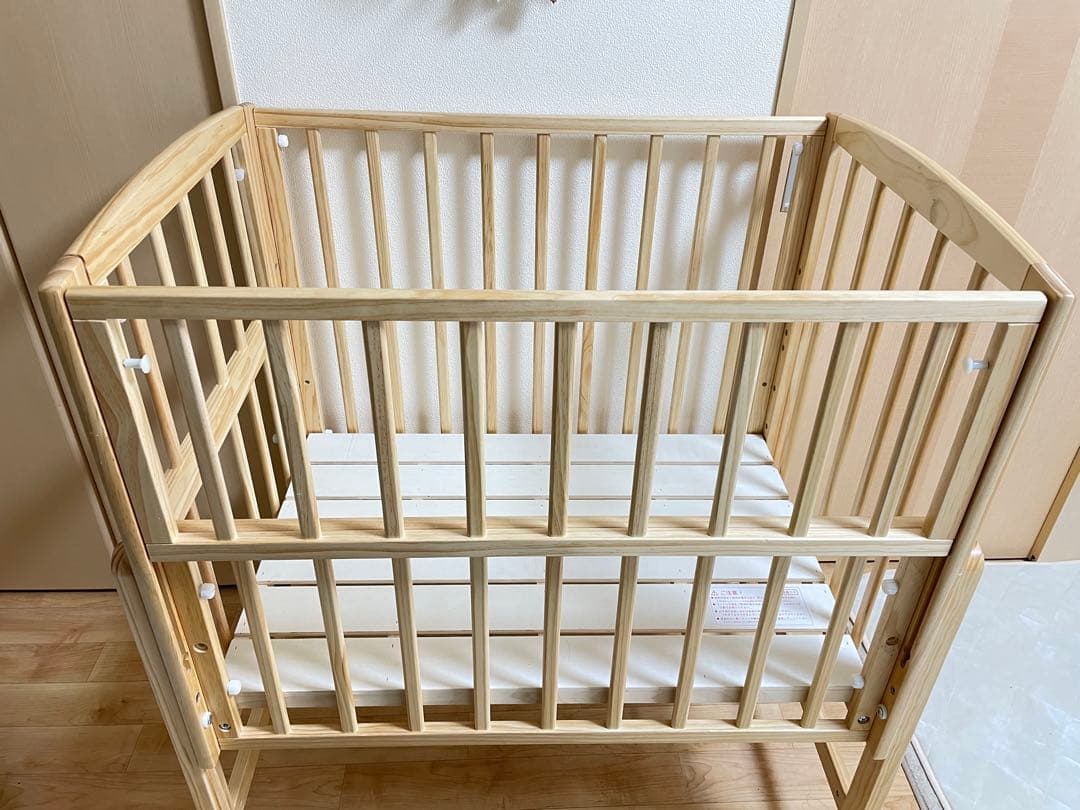 【新品同様】ベビーベッド 大和屋 ノモック ミニ Wオープンハイタイプ