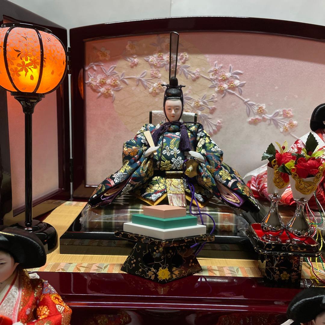 雛人形　吉徳　３段5人飾り　花ひいな　A-1