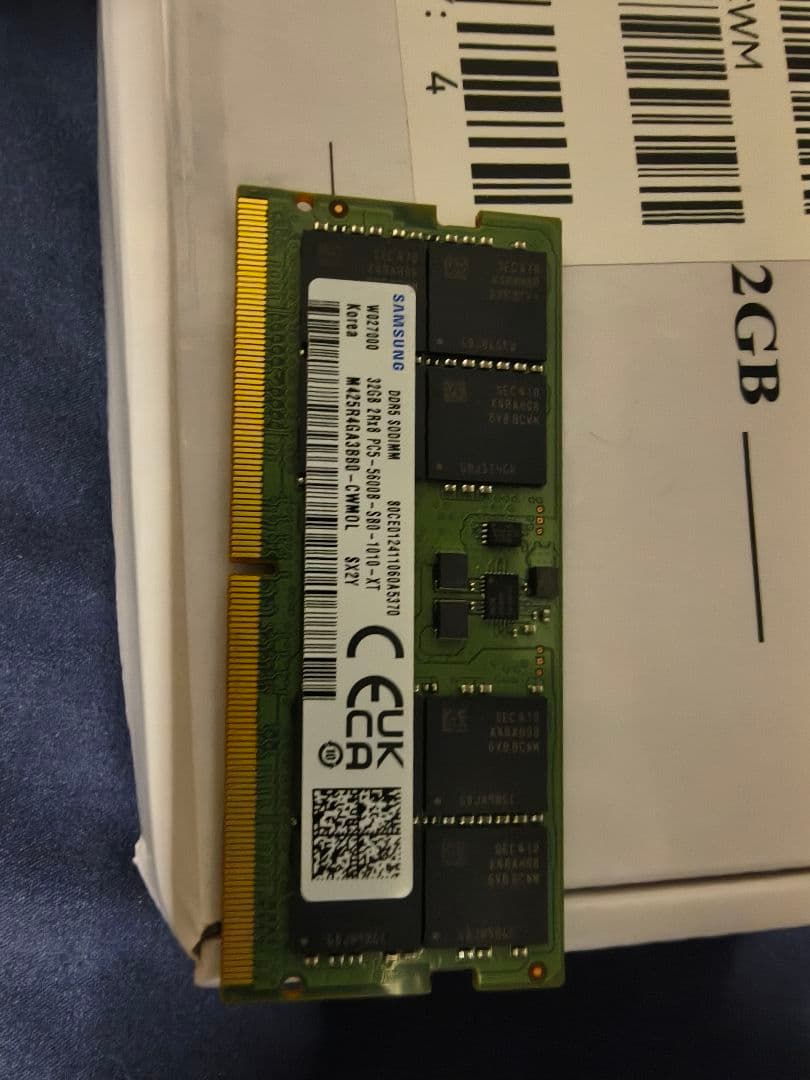ノートPC用サムソン 32MB S.O.DIMM PC5-44800
