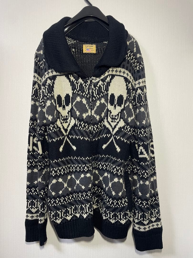 VANSON スカルニットセーター
