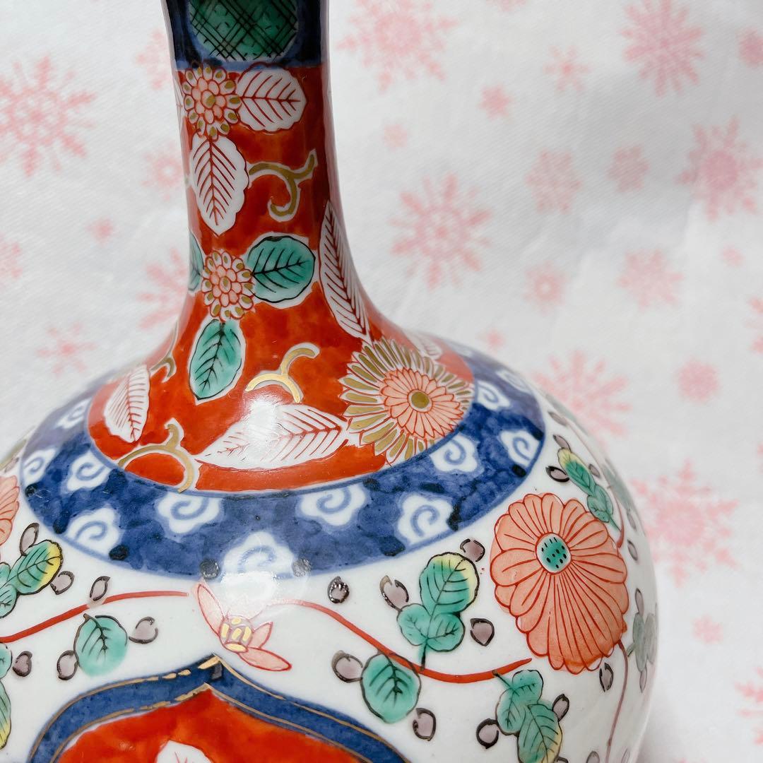 大明成化年製　九谷烧　有田烧　花瓶　中国花瓶　壷 赤絵　金彩　手描き　伊万里