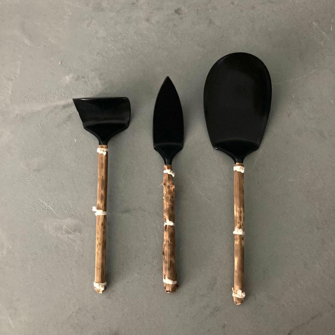 茶道具セット 三本組灰匙 御羽掃 香合