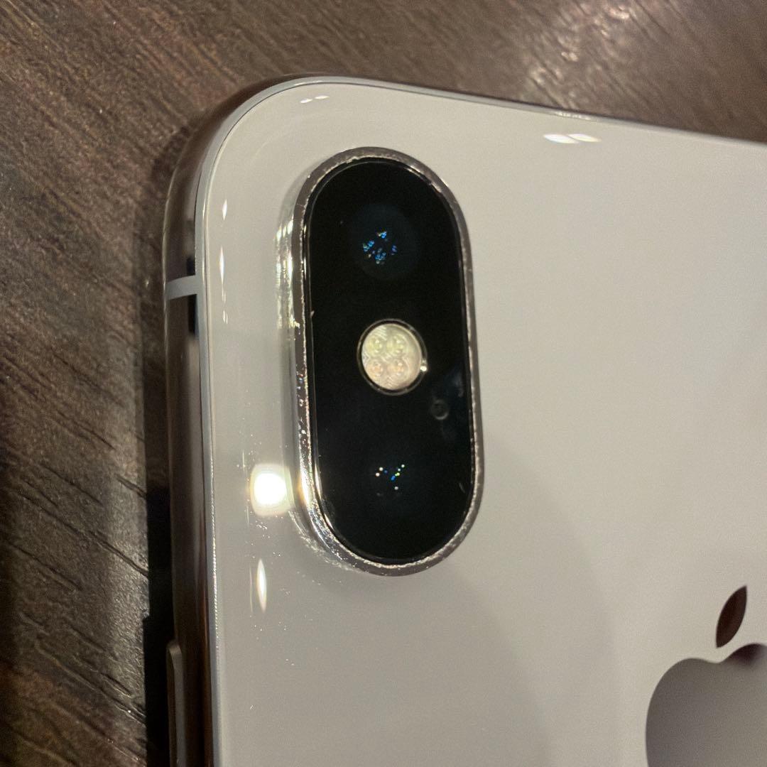 【美品】iPhoneX Silver 64GB バッテリー最大容量93%