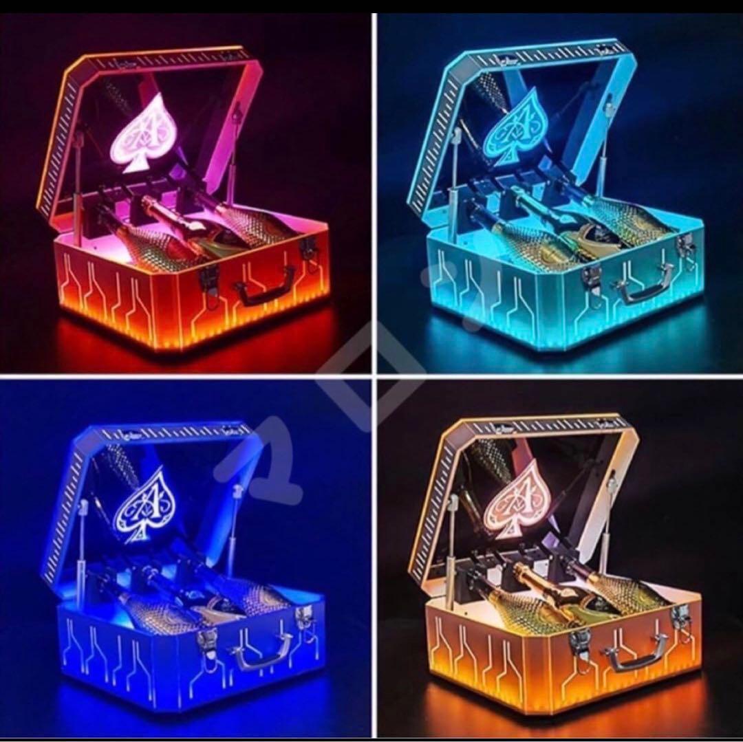 再入荷 LED照明付き アルマンドシャンパンアタッシュケース ボックス